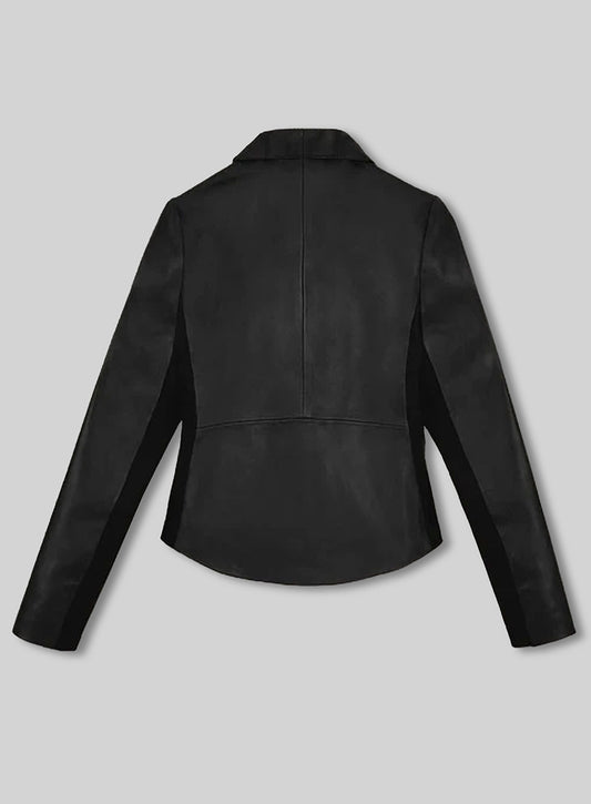 Modern Stretch Leather Blazer