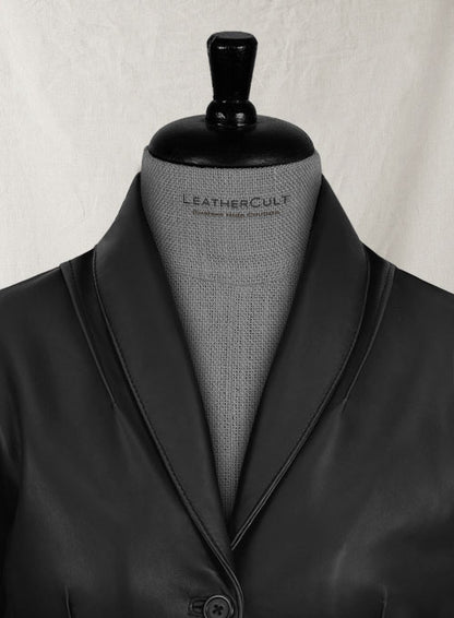Modern Stretch Leather Blazer - LeatherCult