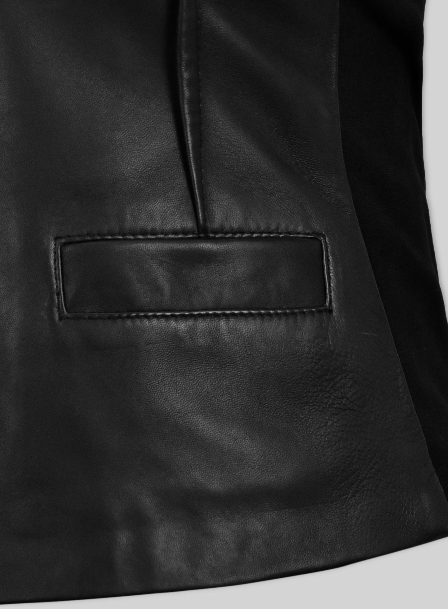 Modern Stretch Leather Blazer
