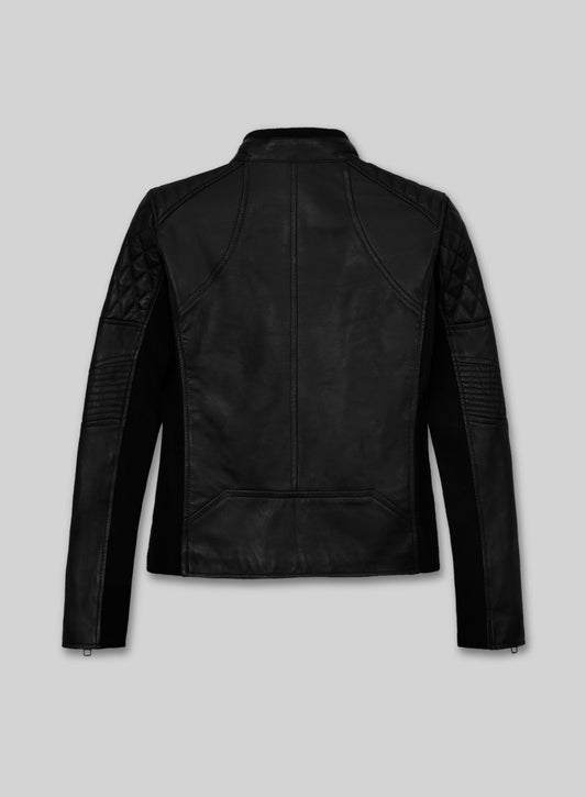 Modern Stretch Leather Jacket -38 Female