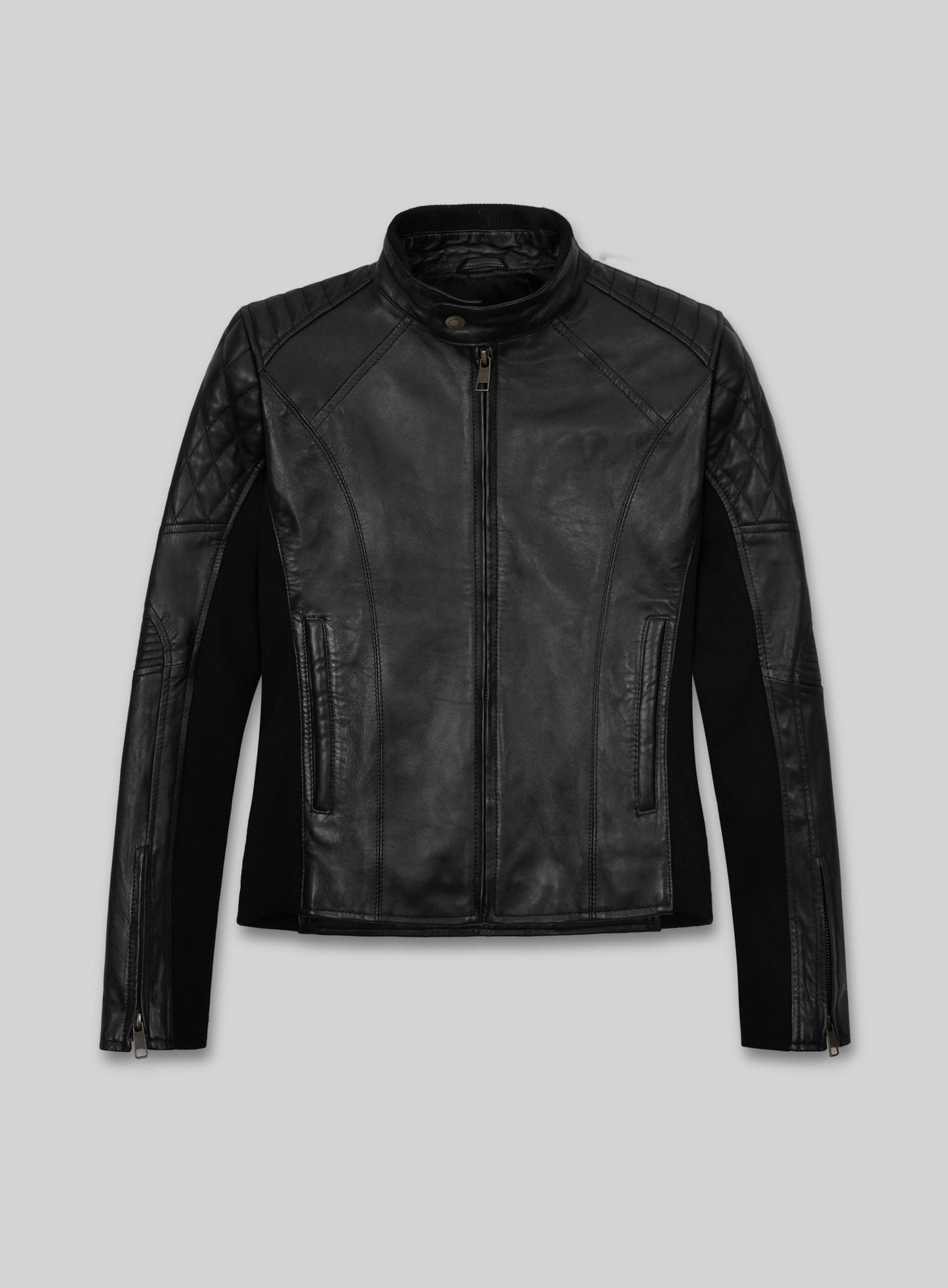Modern Stretch Leather Jacket