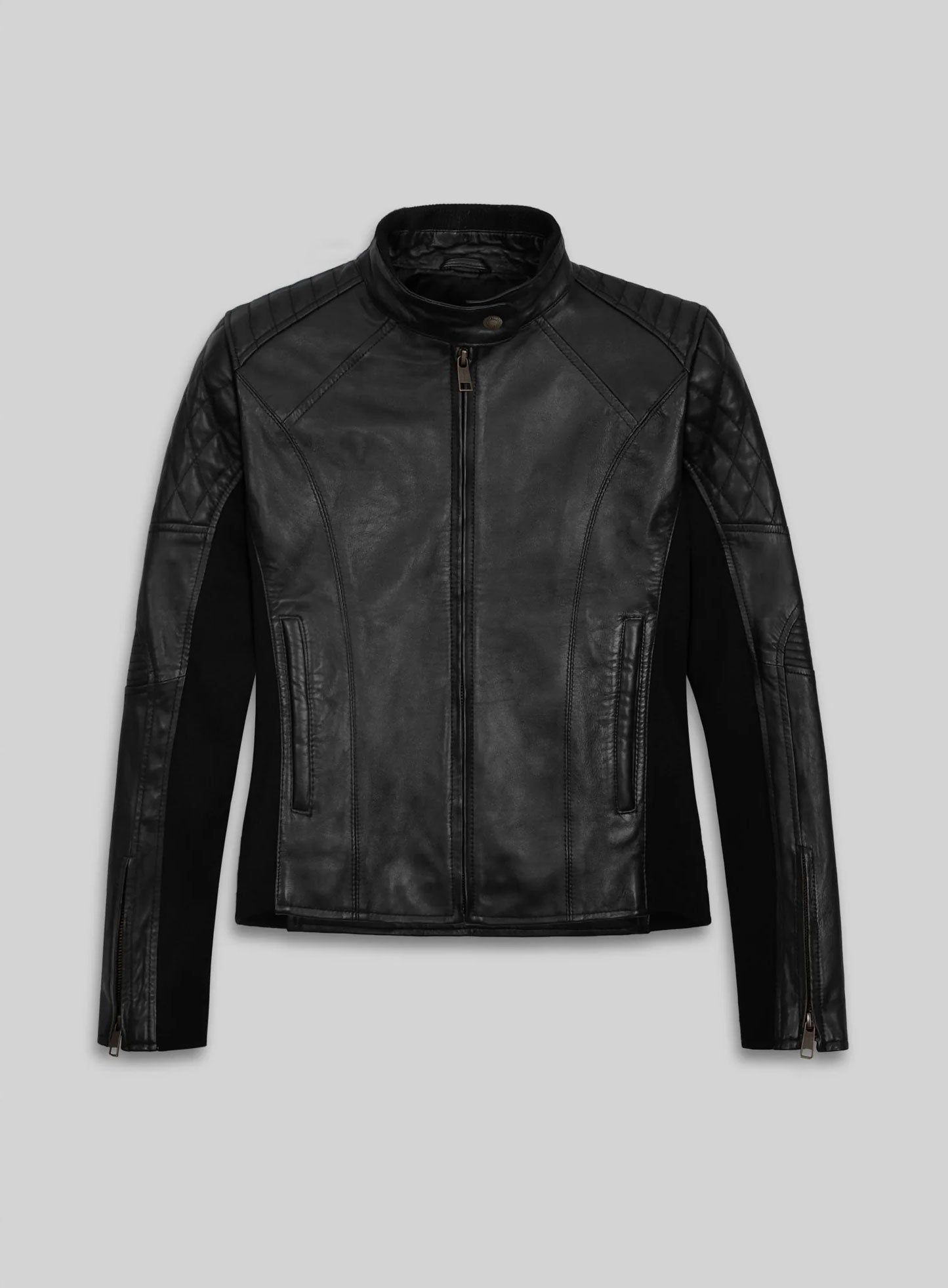 Modern Stretch Leather Jacket