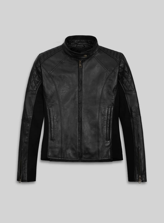 Modern Stretch Leather Jacket