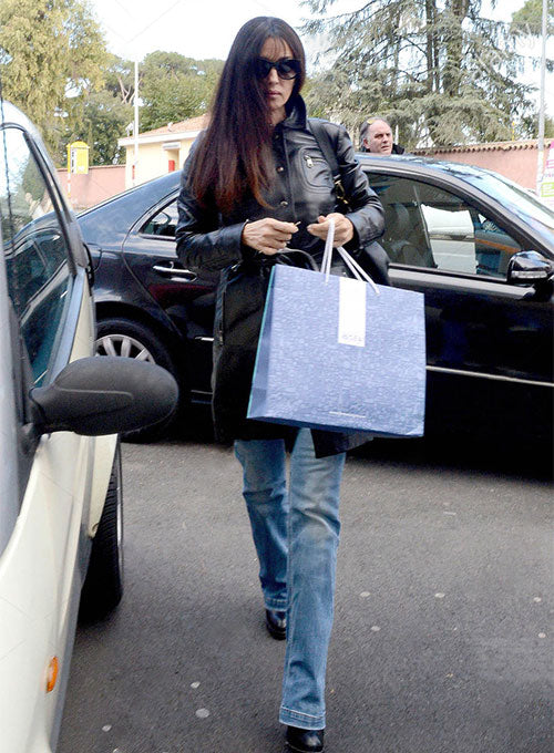 Monica Bellucci Leather Trench Coat - LeatherCult