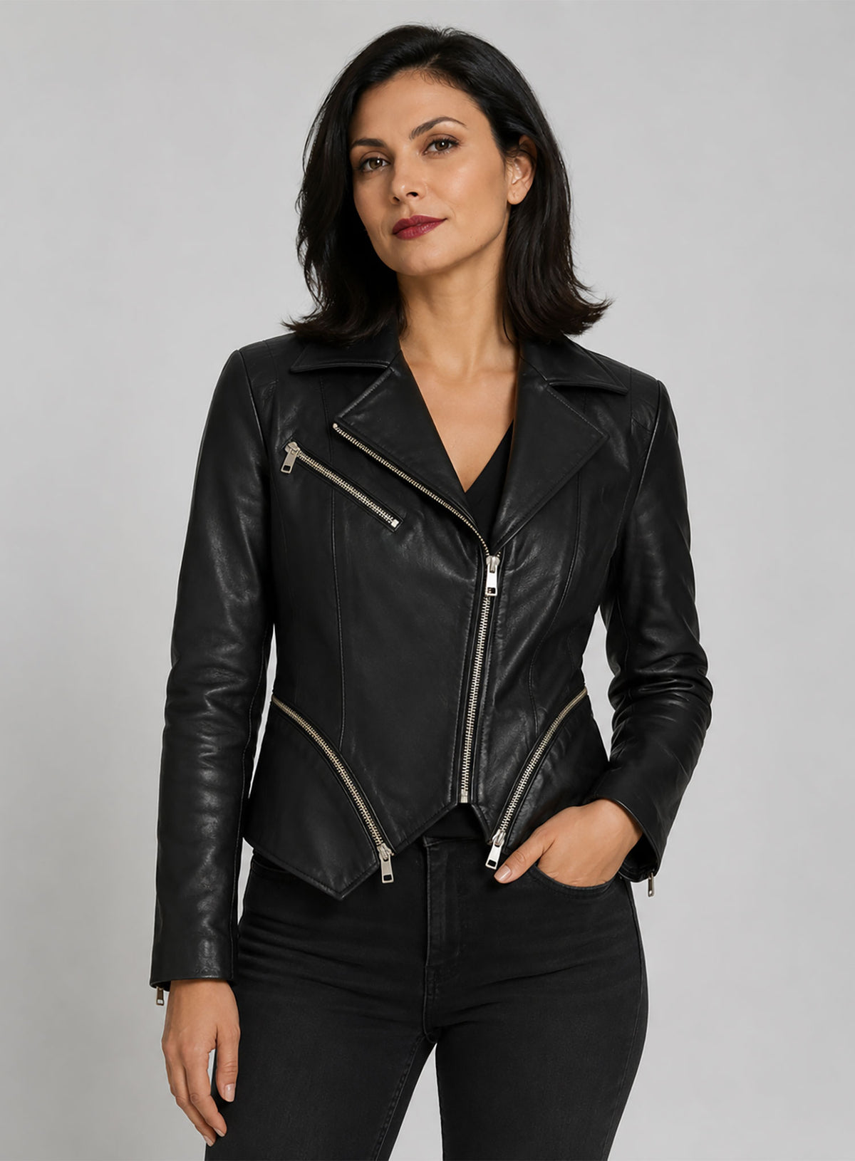 Morena Baccarin Last Looks Leather Jacket
