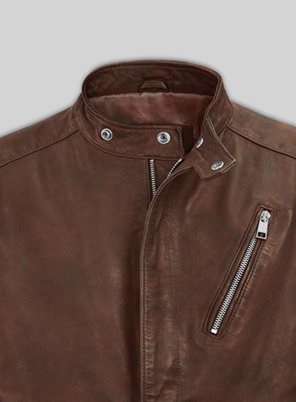 Motorad Spanish Brown Biker Leather Jacket