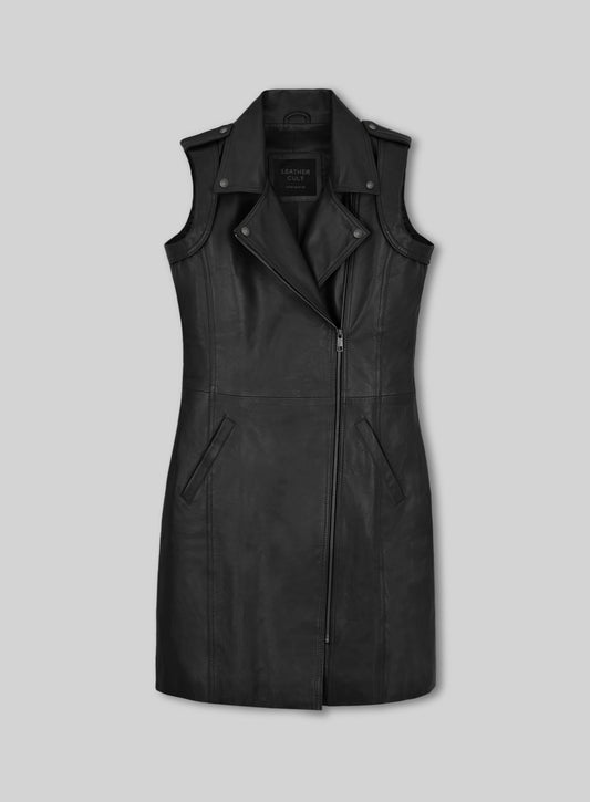Motivated Biker Leather Dress - # 772