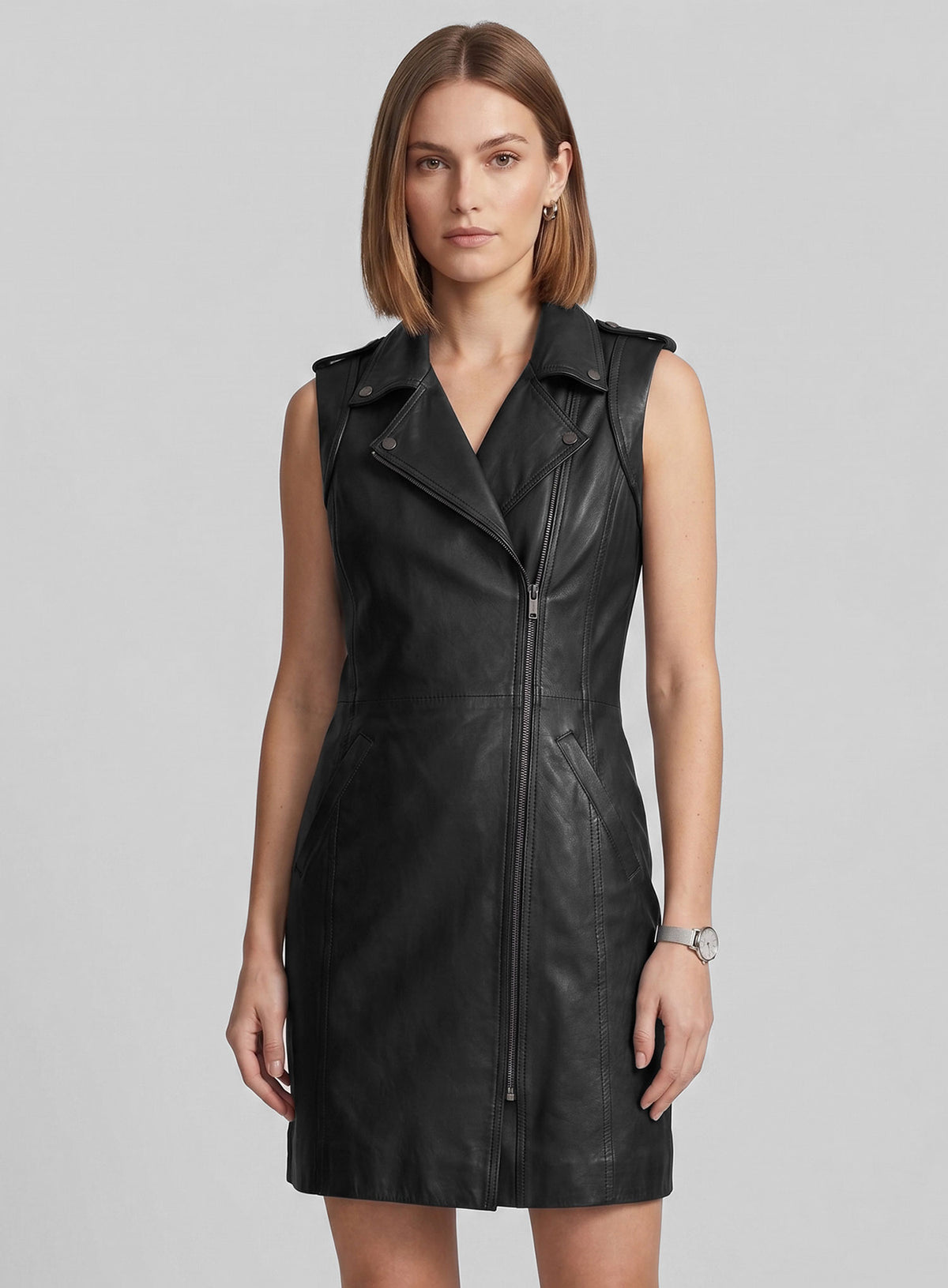 Motivated Biker Leather Dress - # 772