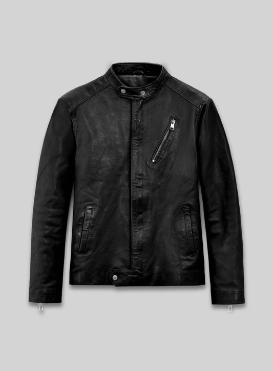 Motorad Black Biker Leather Jacket