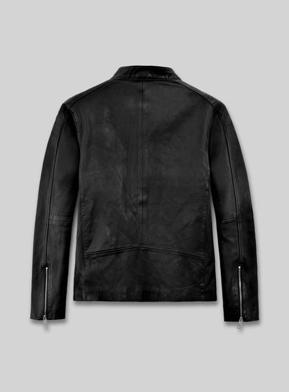 Motorad Black Biker Leather Jacket