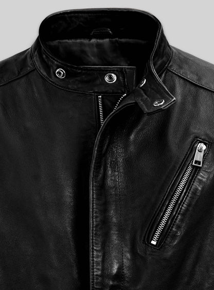 Motorad Black Biker Leather Jacket