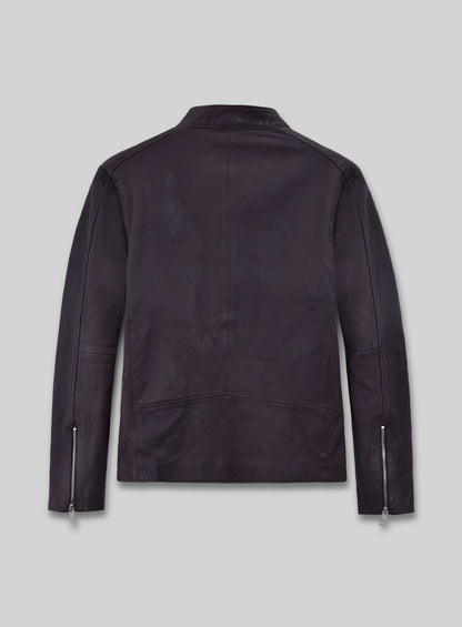 Motorad Purple Biker Leather Jacket