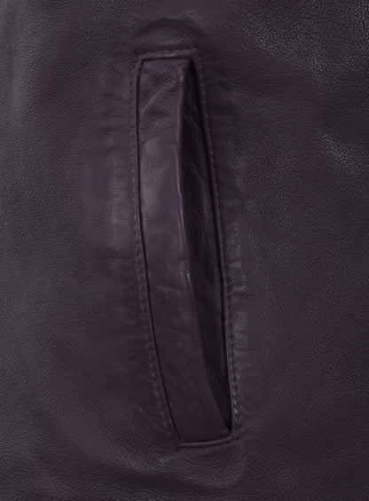 Motorad Purple Biker Leather Jacket