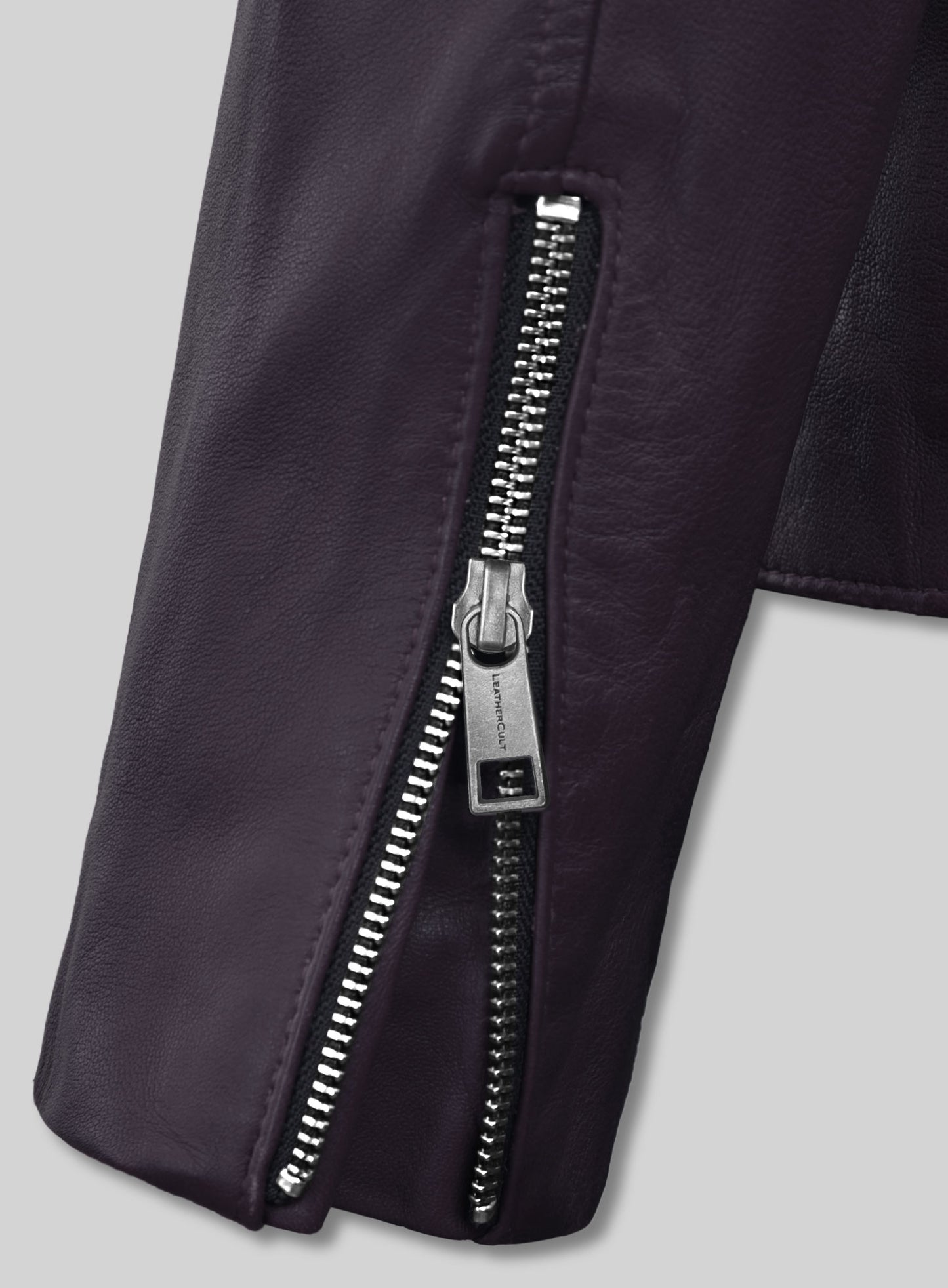 Motorad Purple Biker Leather Jacket