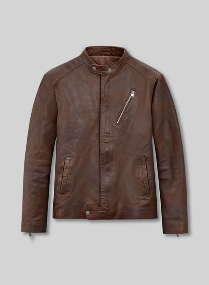Motorad Spanish Brown Biker Leather Jacket
