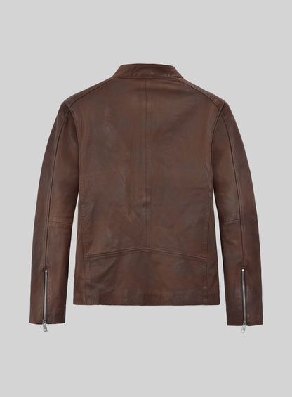 Motorad Spanish Brown Biker Leather Jacket