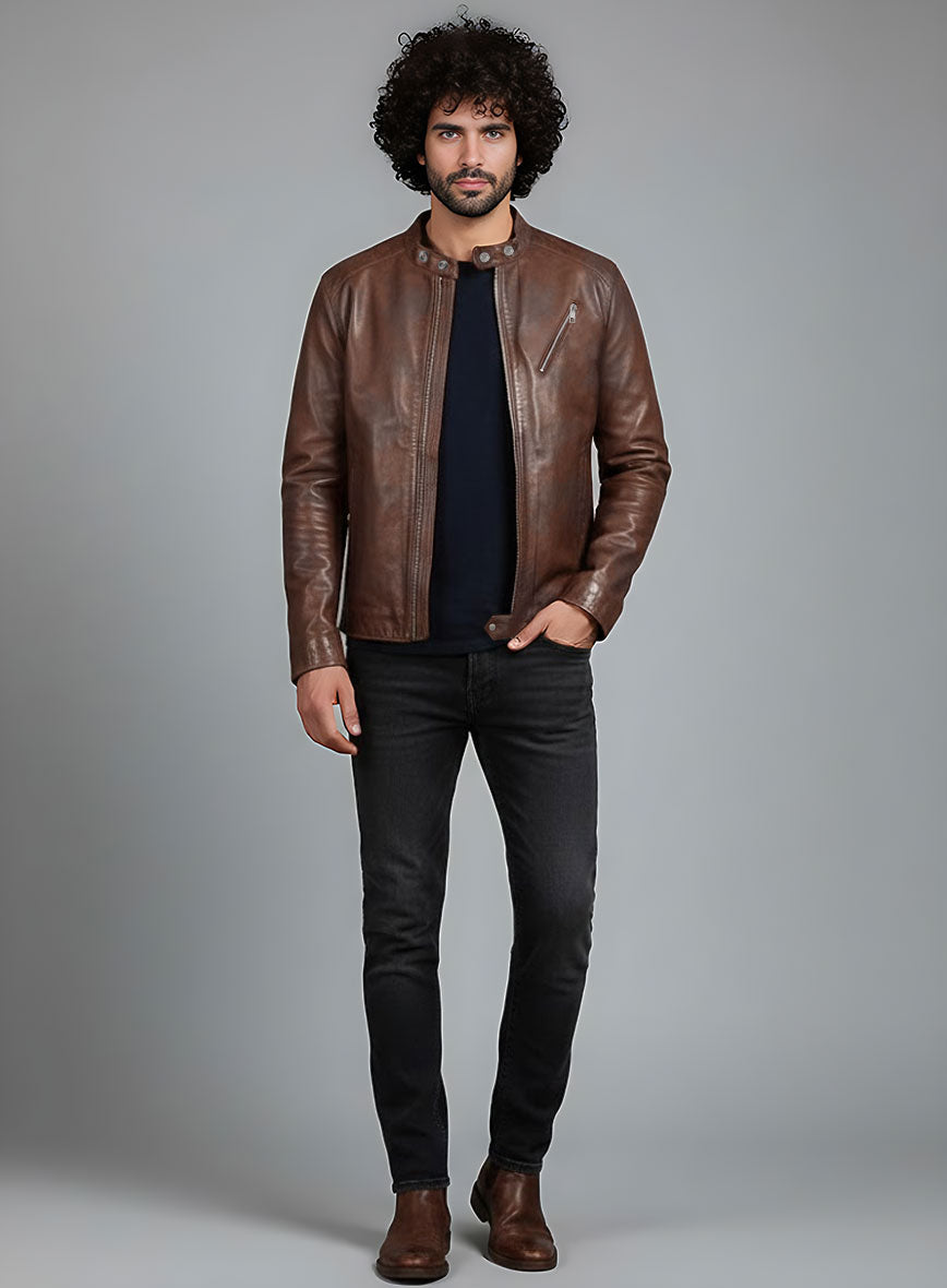 Motorad Spanish Brown Biker Leather Jacket