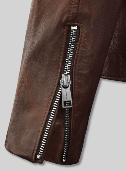 Motorad Spanish Brown Biker Leather Jacket