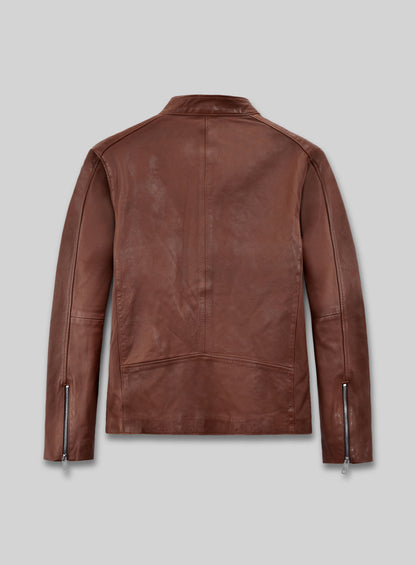 Motorad Tan Biker Leather Jacket