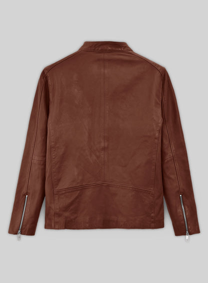 Motorad Tan Biker Leather Jacket