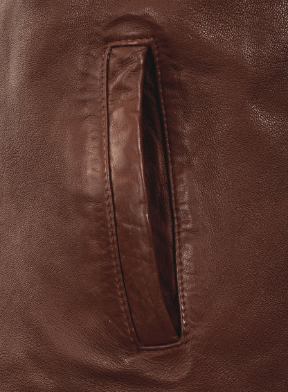 Motorad Tan Biker Leather Jacket