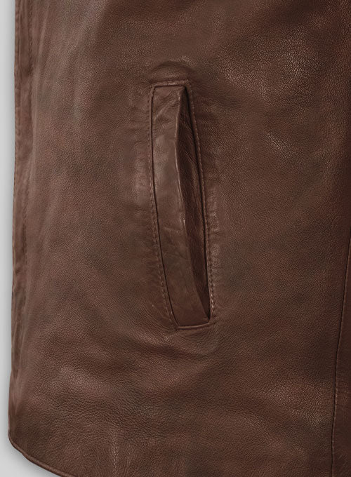 Motorad Tan Biker Leather Jacket