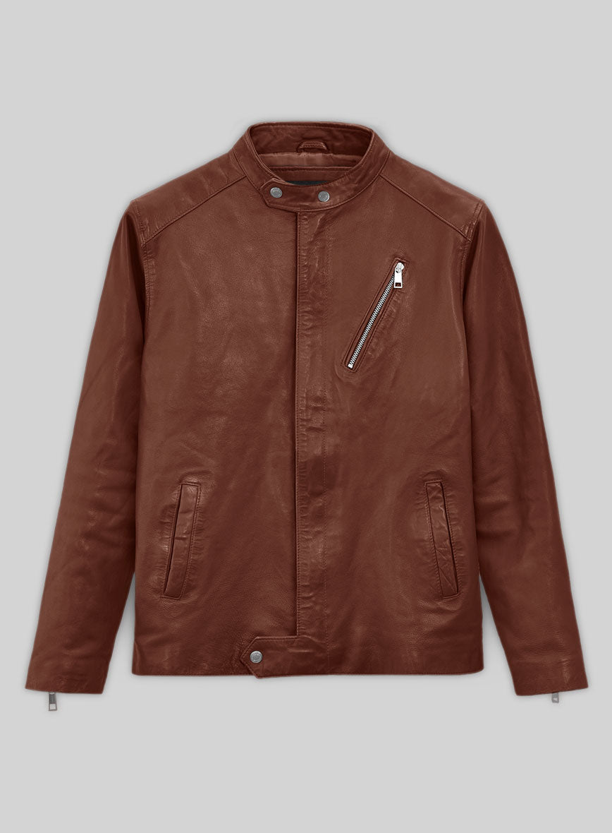 Motorad Tan Biker Leather Jacket