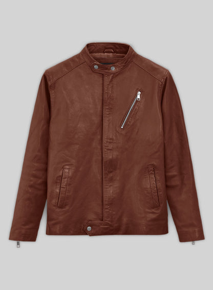 Motorad Tan Biker Leather Jacket
