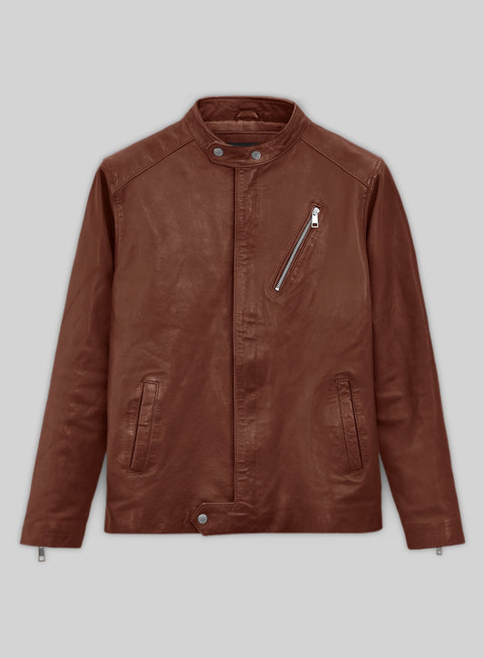 Motorad Tan Biker Leather Jacket