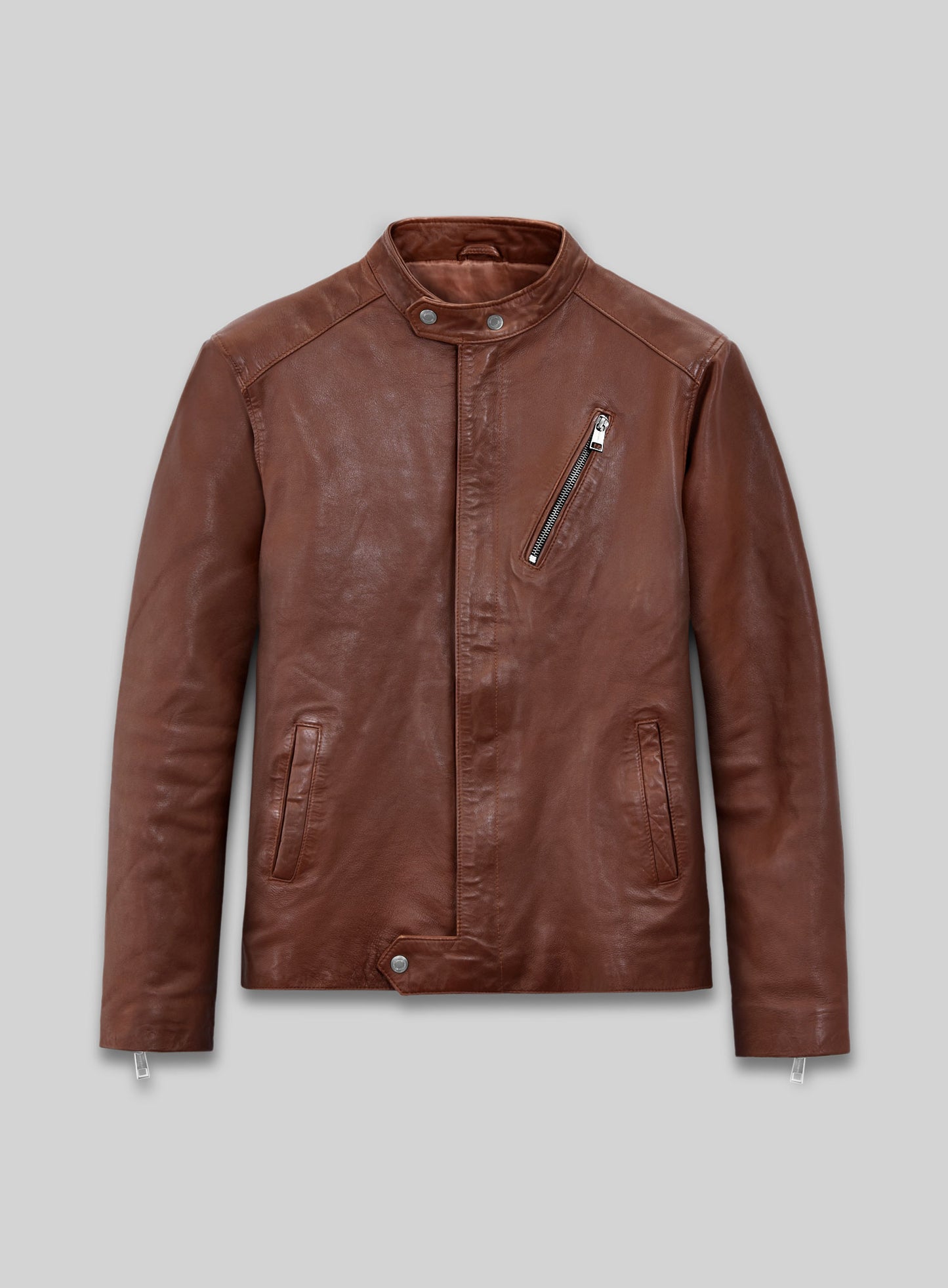 Motorad Tan Biker Leather Jacket