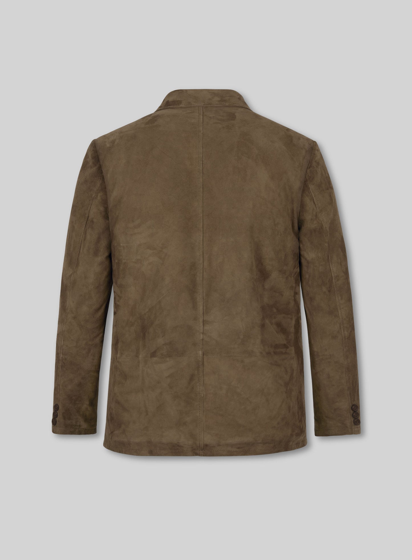 Mushroom Brown Suede Leather Blazer - 712