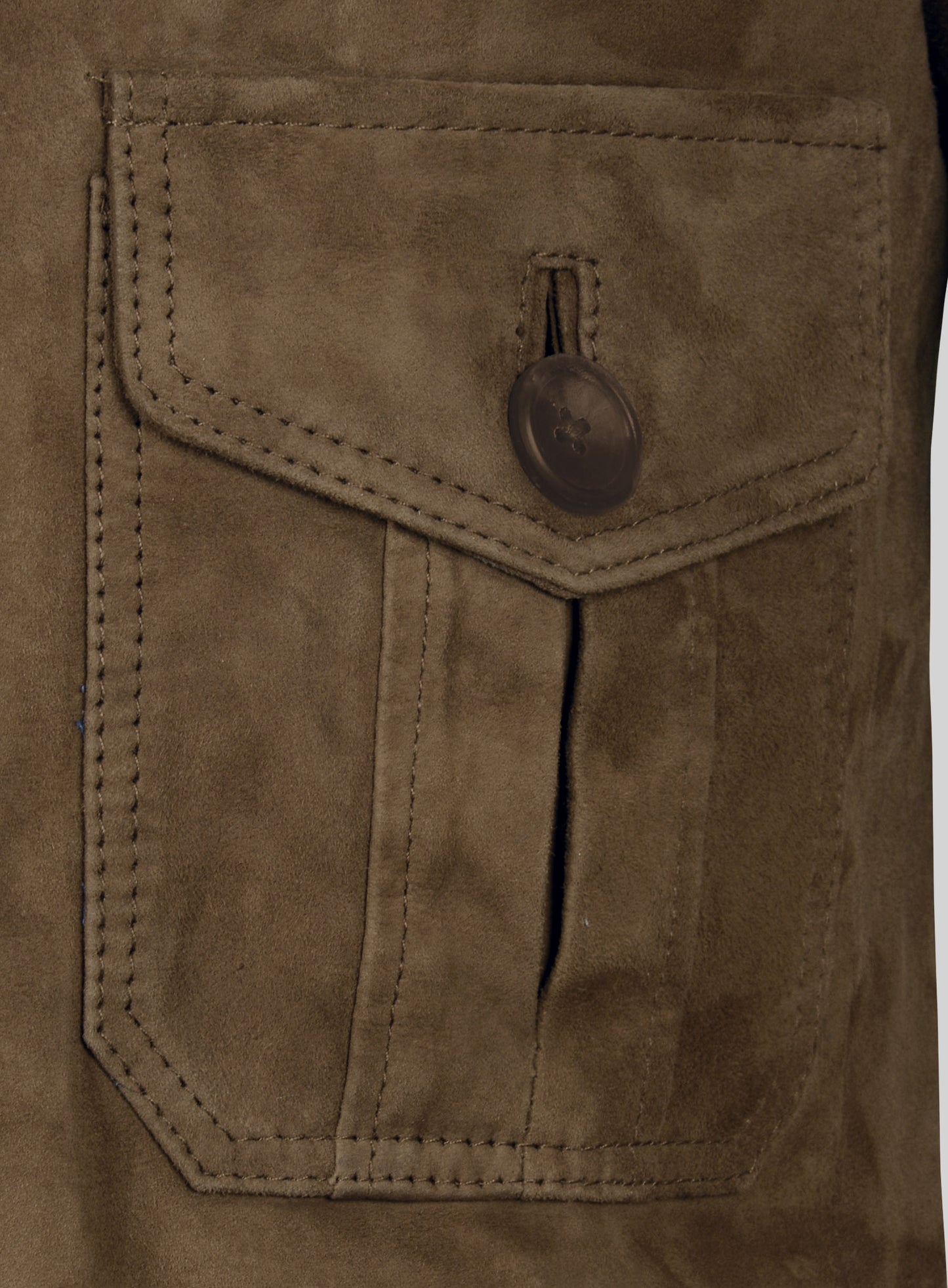 Mushroom Brown Suede Leather Blazer - 712