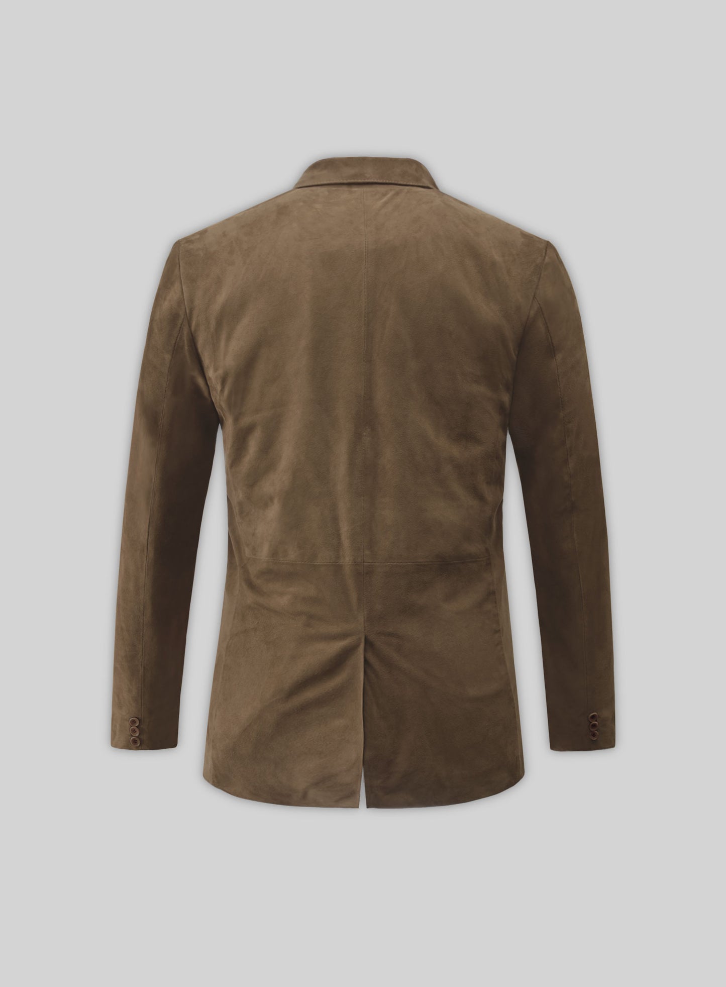 Mushroom Brown Suede Leather Blazer