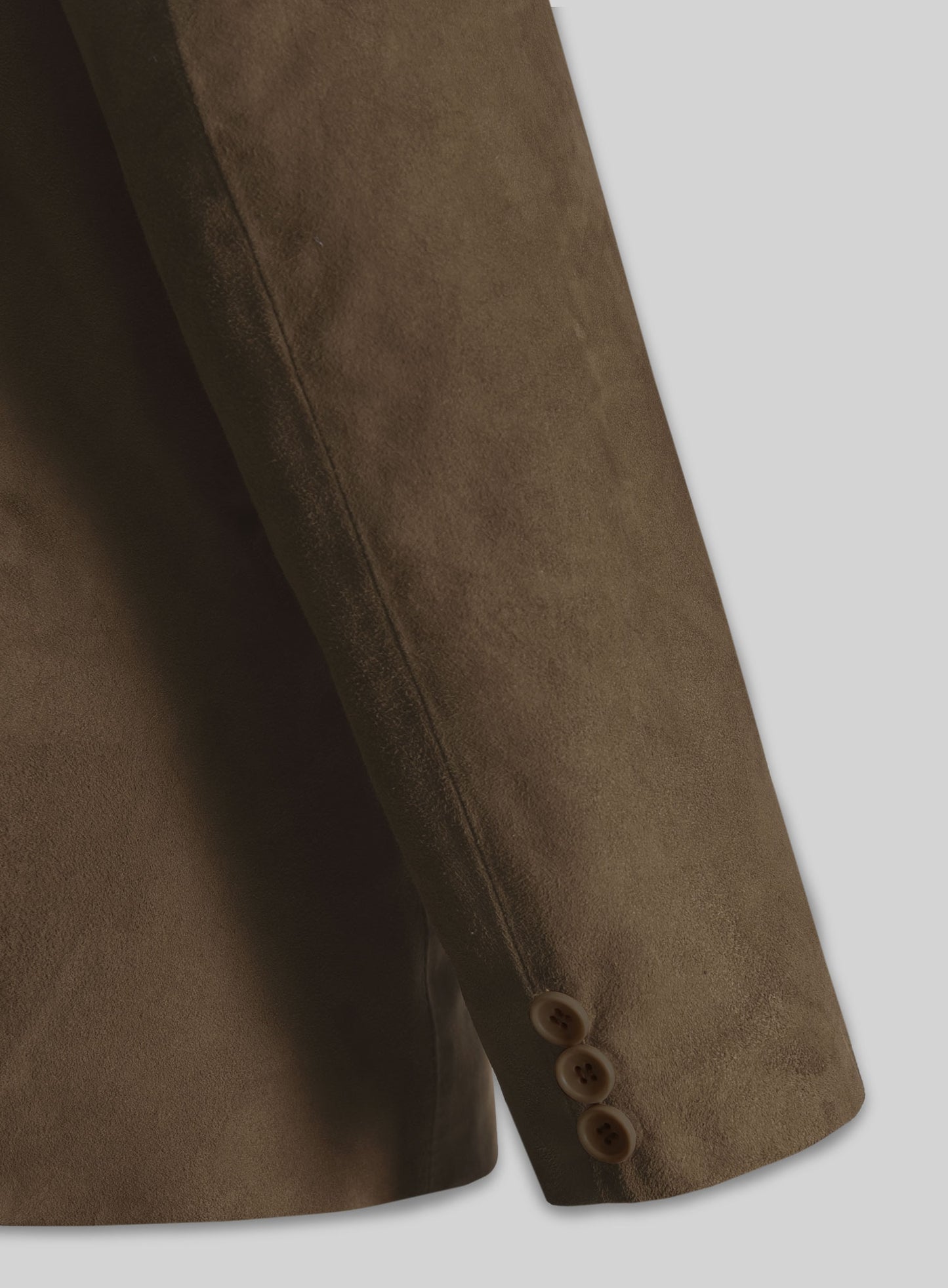 Mushroom Brown Suede Leather Blazer