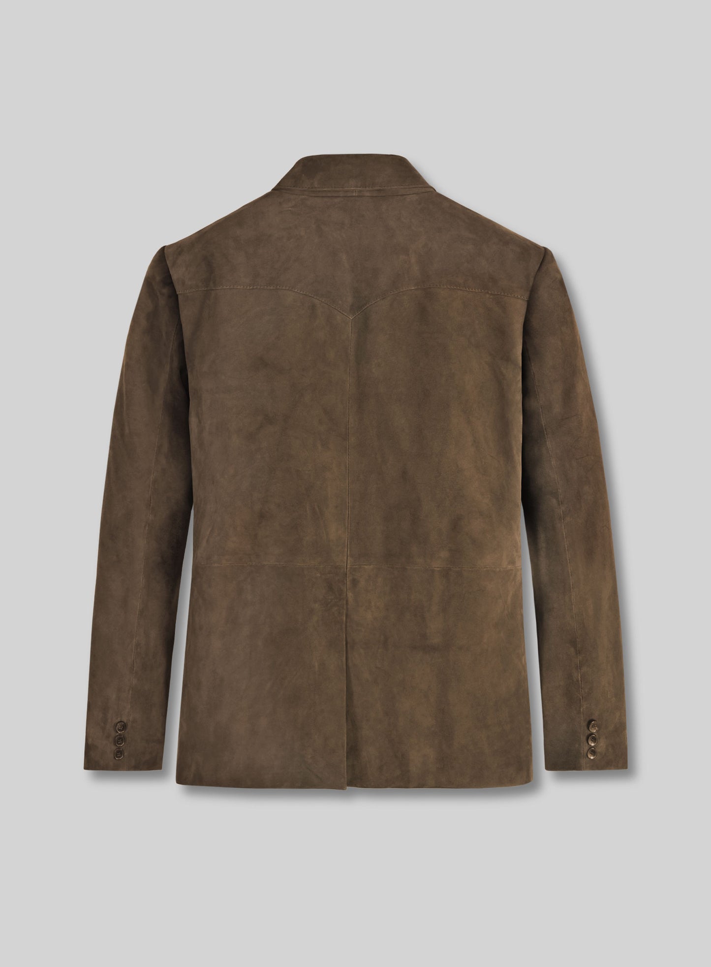 Mushroom Brown Suede Western Leather Blazer