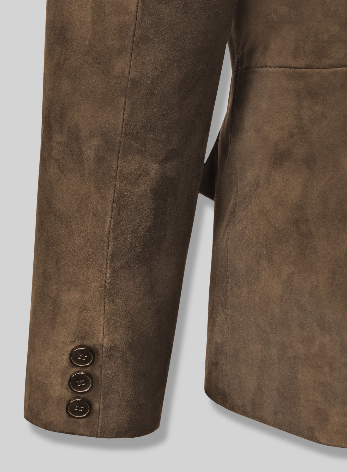 Mushroom Brown Suede Western Leather Blazer