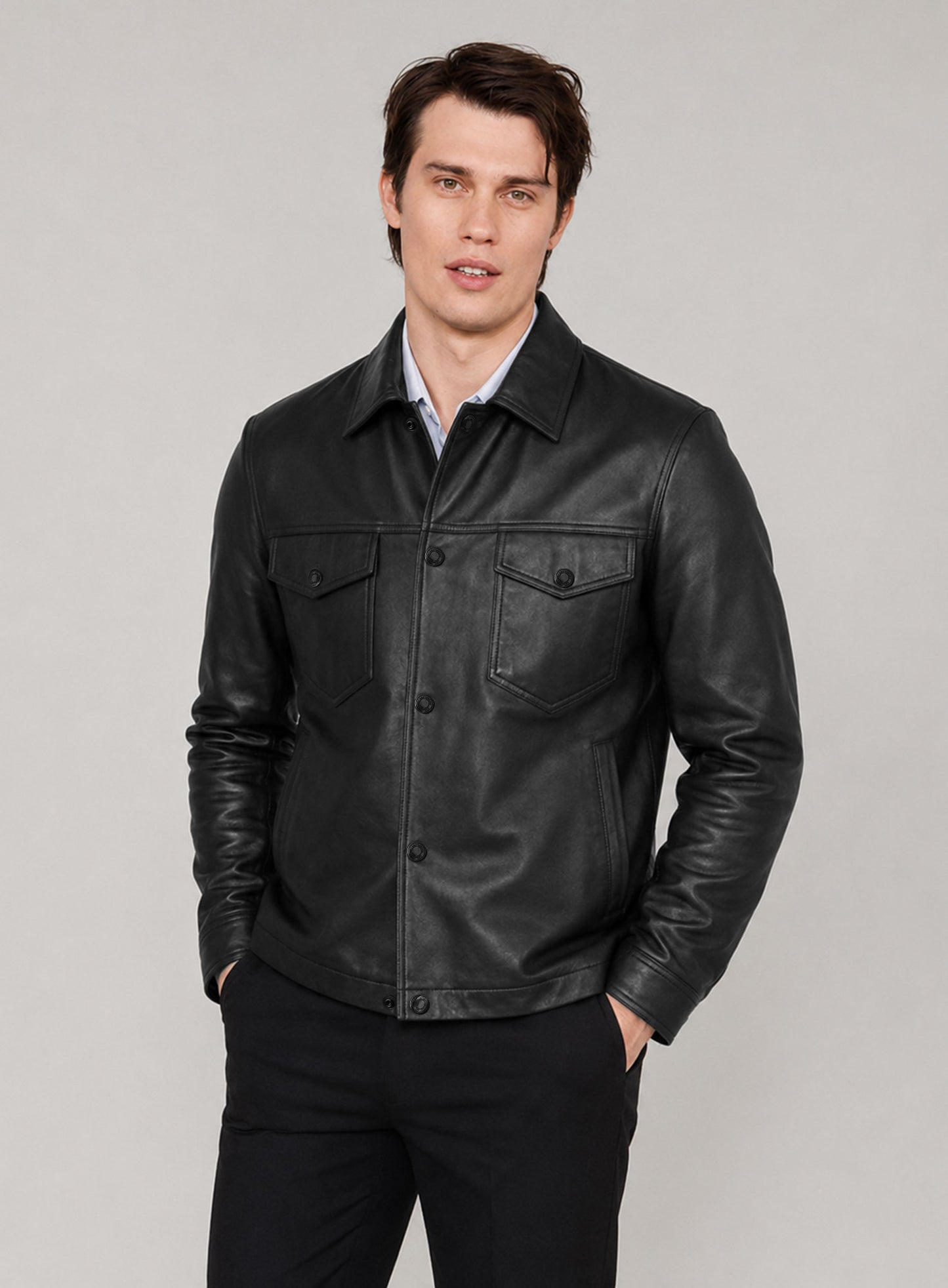 Nicholas Galitzine Leather Jacket