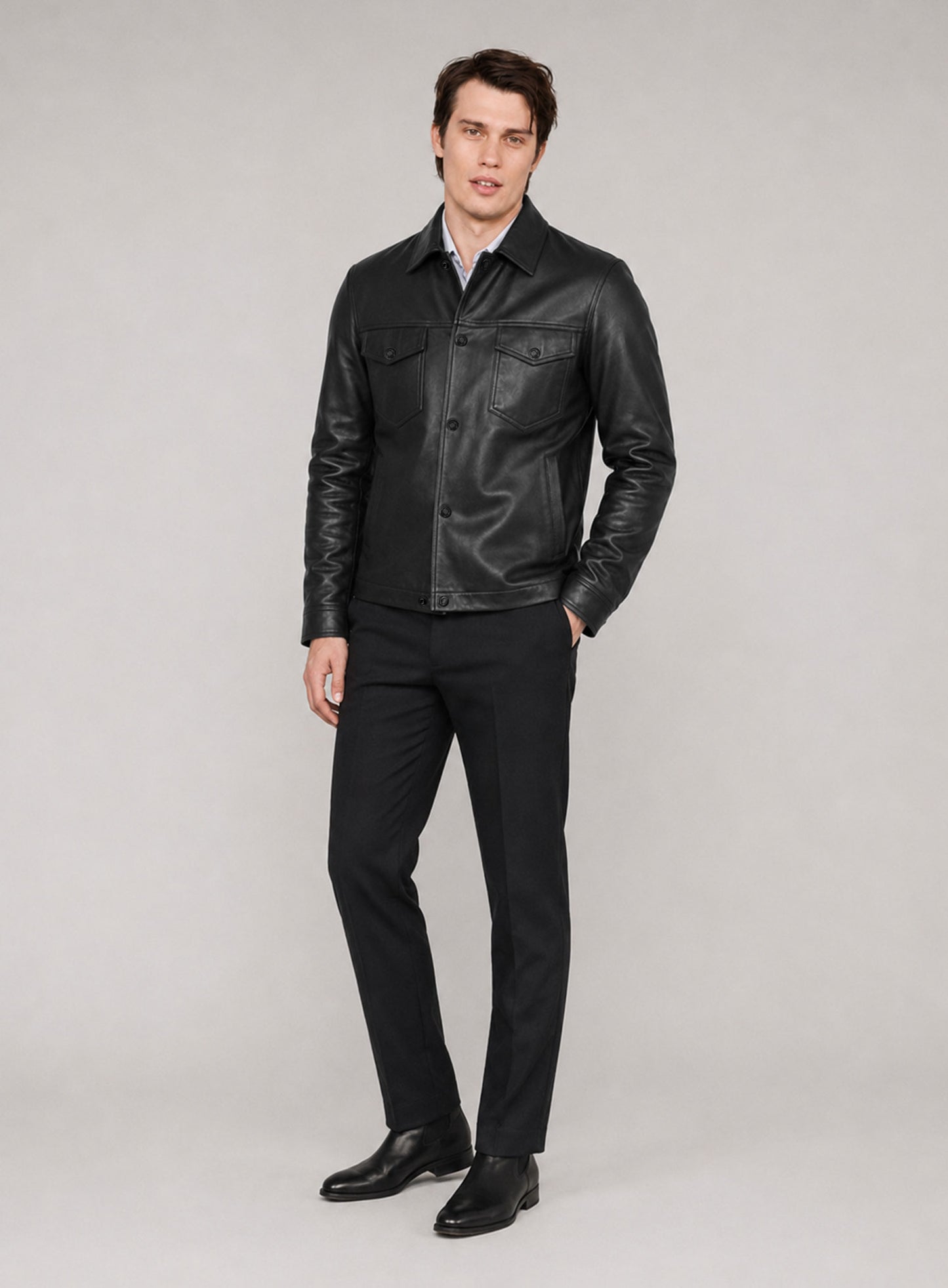 Nicholas Galitzine Leather Jacket