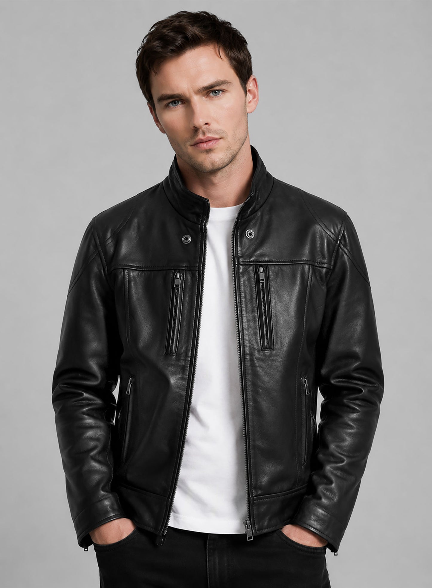 Nicholas Hoult Leather Jacket