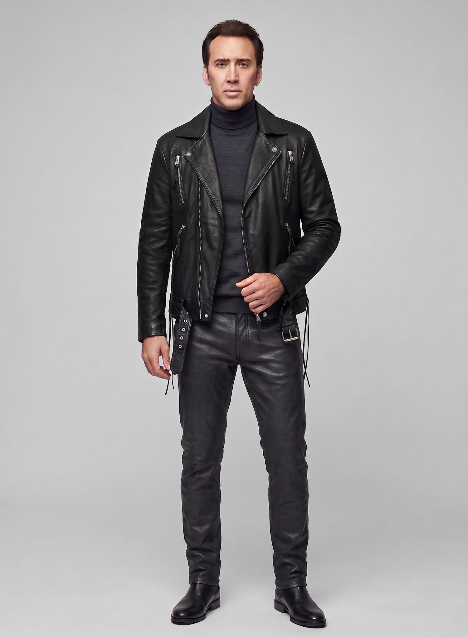 【牛革】上下セット　GOOD LUCK GHOST RIDER レザージャケット Nicolas Cage Ghost Rider Leather Jacket and Pants Set – LeatherCult