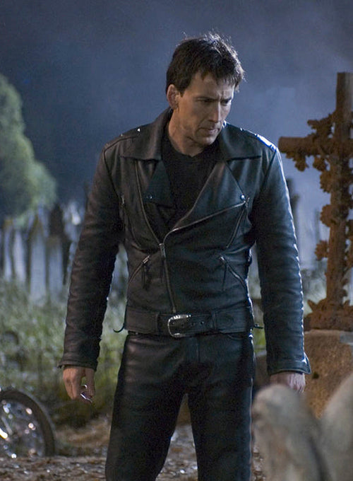 Nicolas Cage Ghost Rider Leather Jacket and Pants Set - LeatherCult