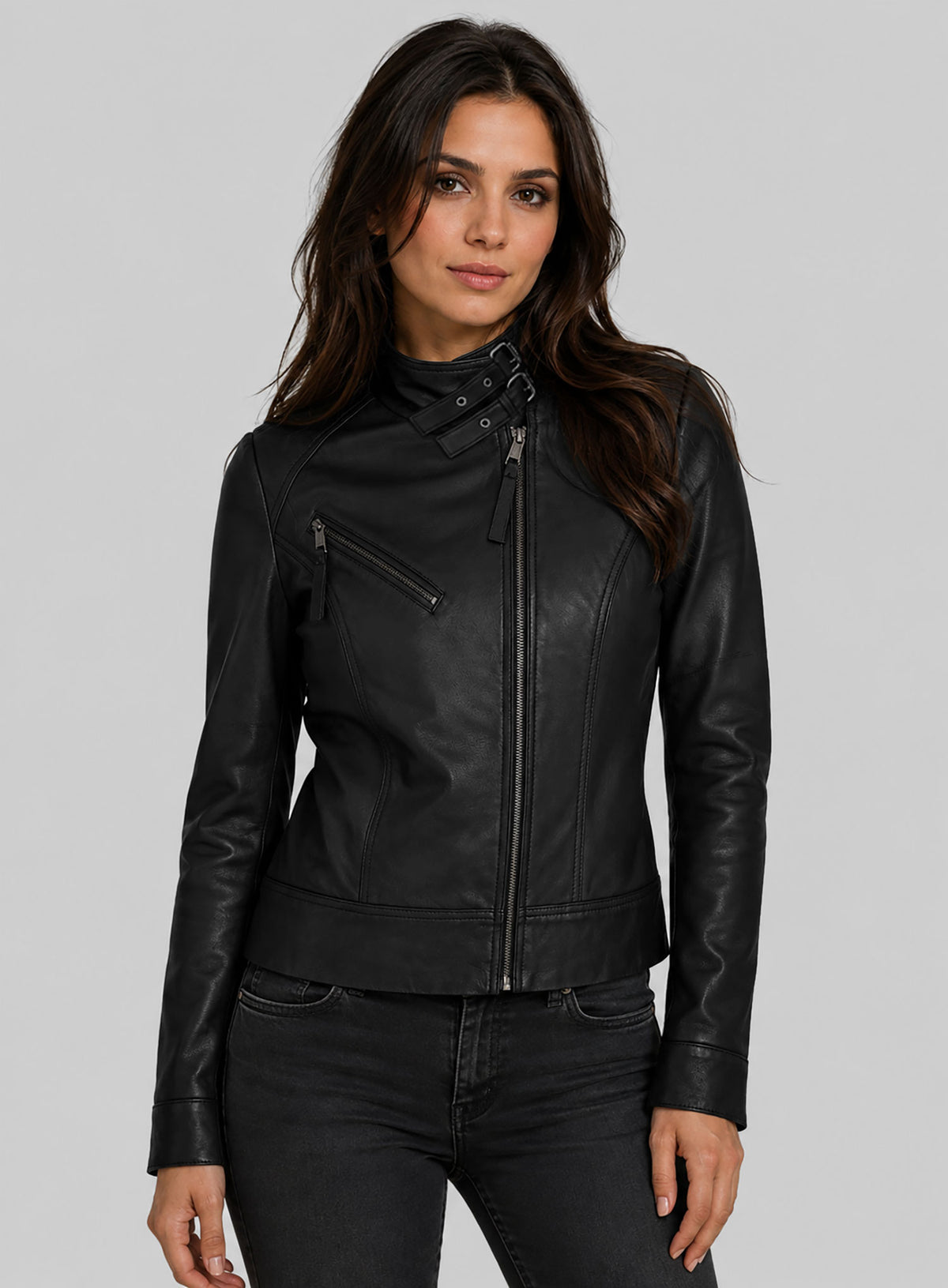 Nina Dobrev Leather Jacket