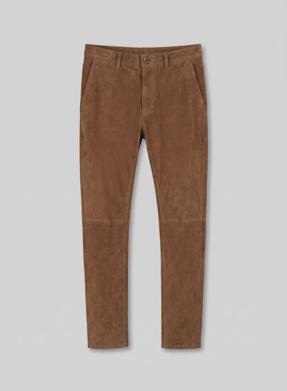 Oak Brown Suede Leather Suit