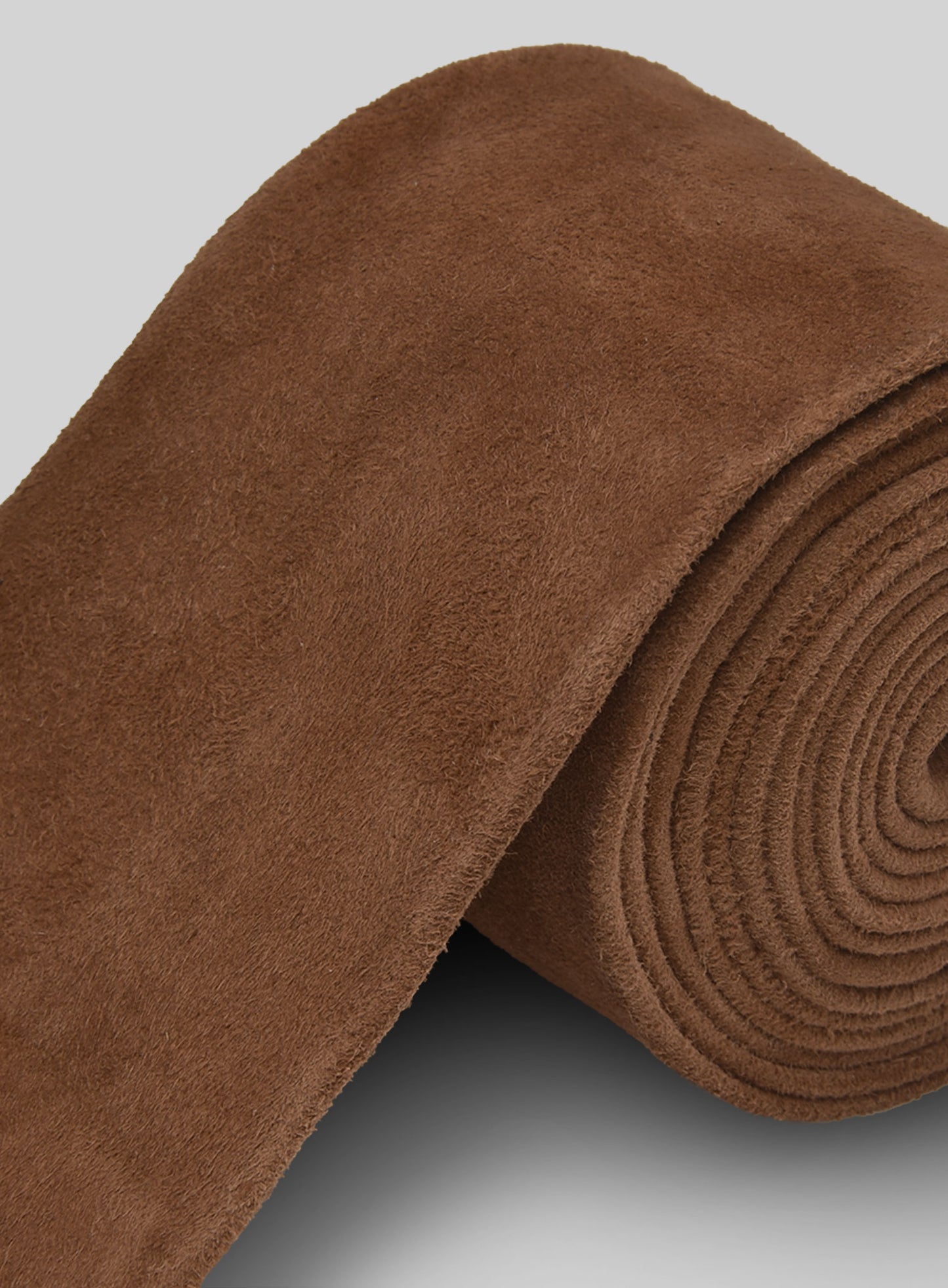 Oak Brown Suede Leather Tie