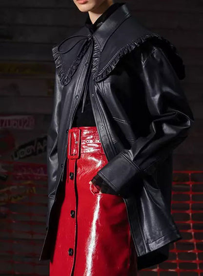 Oaklane Leather Trench Coat - LeatherCult