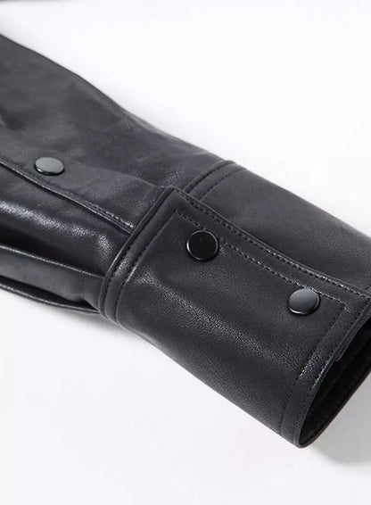 Oaklane Leather Trench Coat - LeatherCult