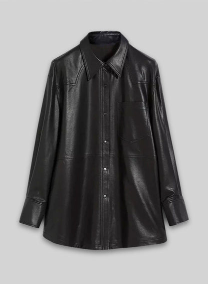 Oaklane Leather Trench Coat
