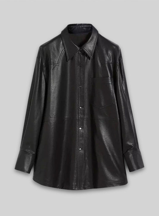Oaklane Leather Trench Coat