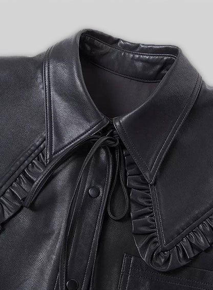 Oaklane Leather Trench Coat