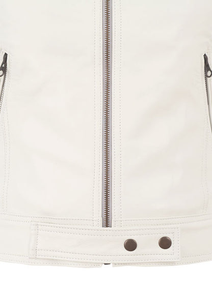 Off White Leather Jacket # 217 - LeatherCult